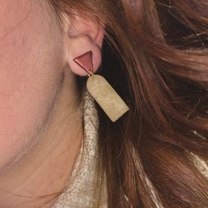 Handmade clay earrings